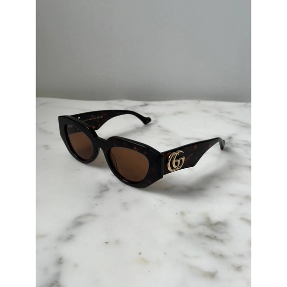 NEW Gucci GG1421S Brown Thick Rim Marmont Cat Eye Sunglasses - Picture 11 of 11